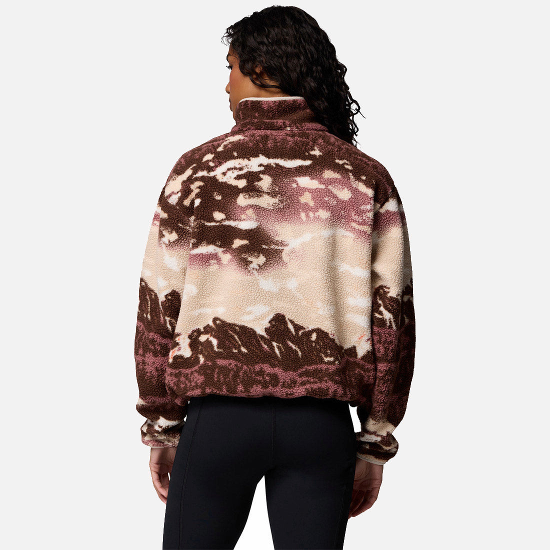 Helvetia II Print Cropped Half Snap