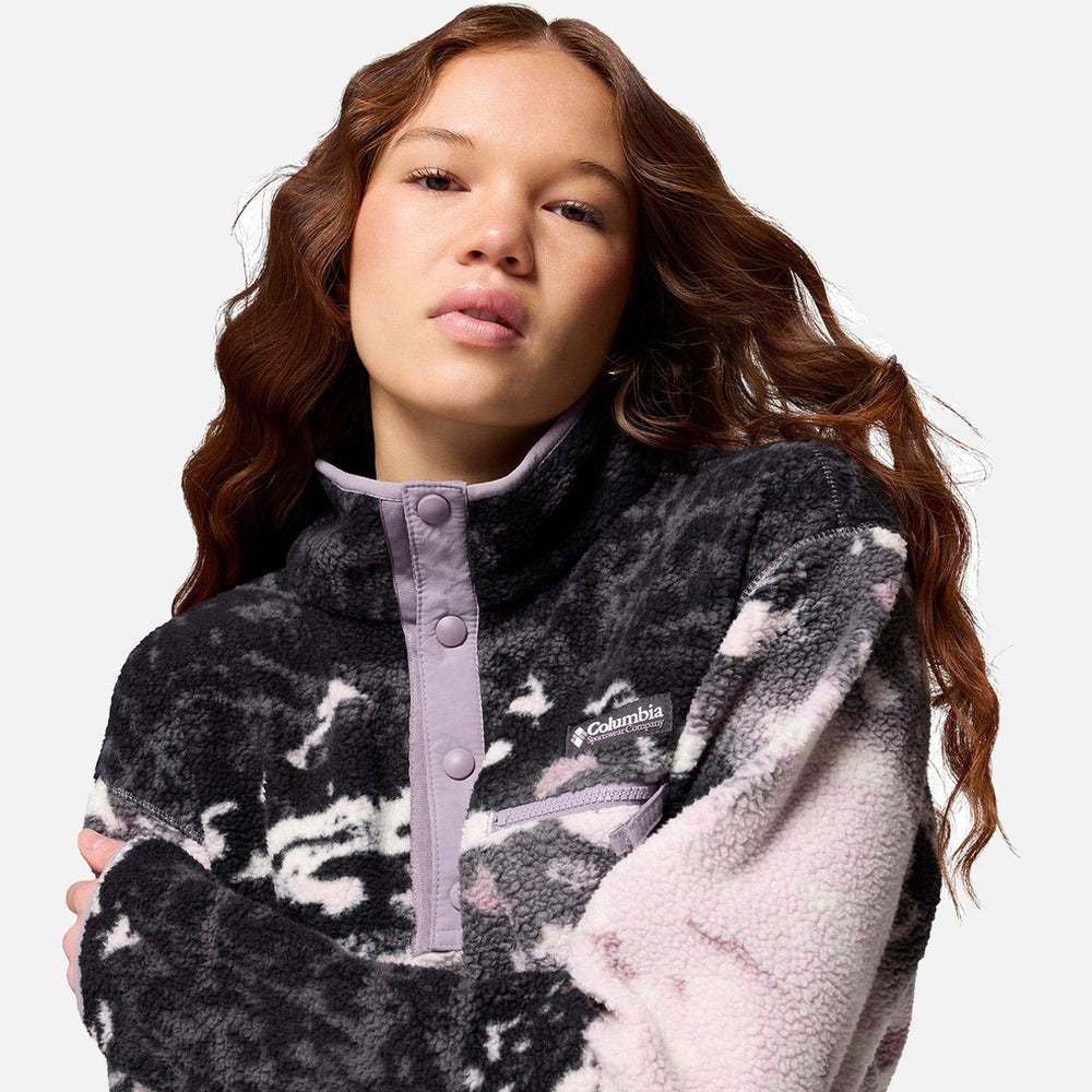 Helvetia II Print Cropped Half Snap