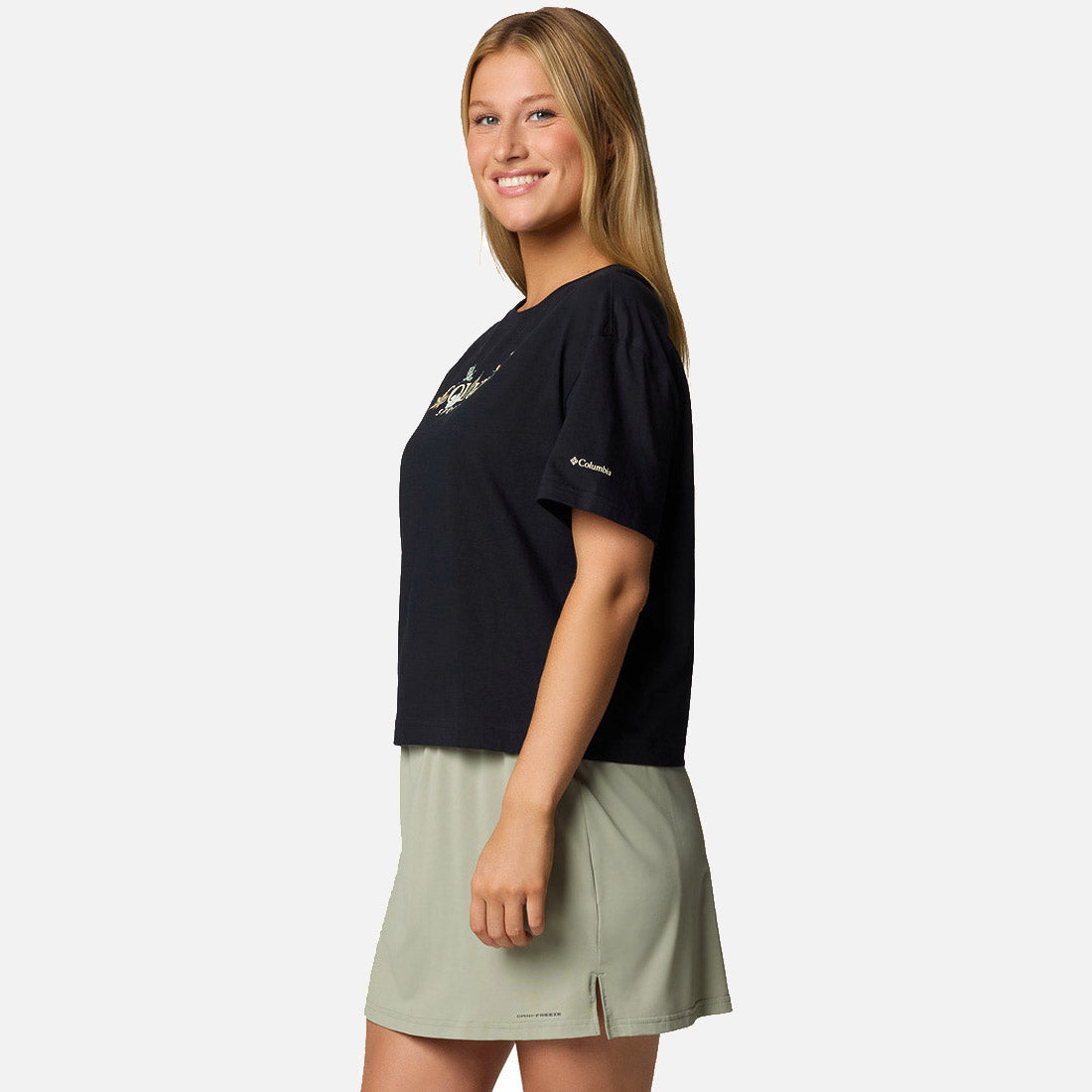 Rolling Bend Graphic Relaxed Crop Short Sleeve Shirt