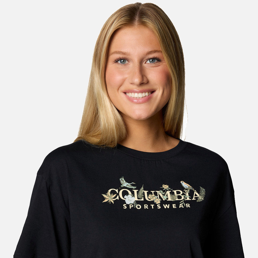 Rolling Bend Graphic Relaxed Crop Short Sleeve Shirt