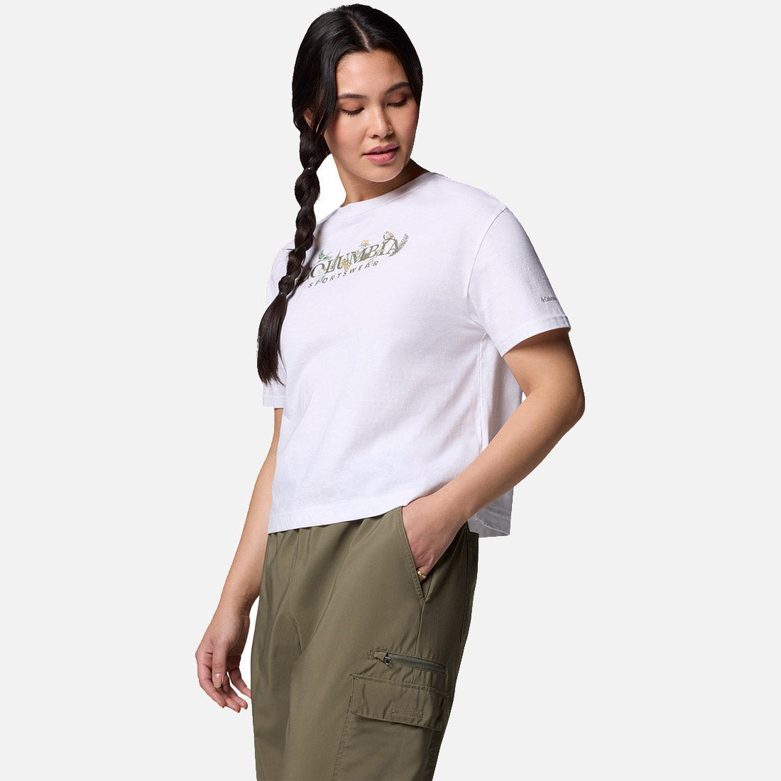 Rolling Bend Graphic Relaxed Crop Short Sleeve Shirt