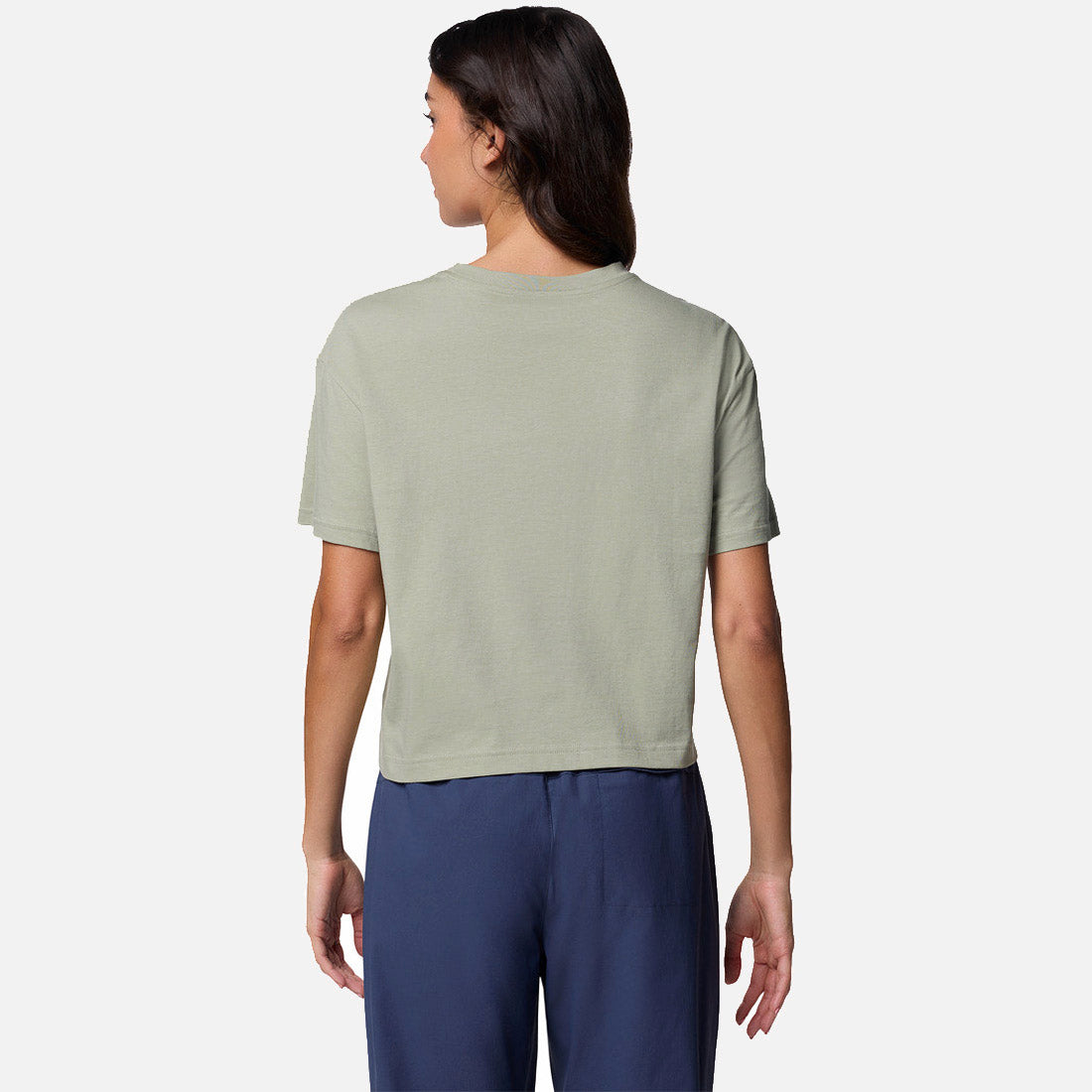 Rolling Bend Graphic Relaxed Crop Short Sleeve Shirt