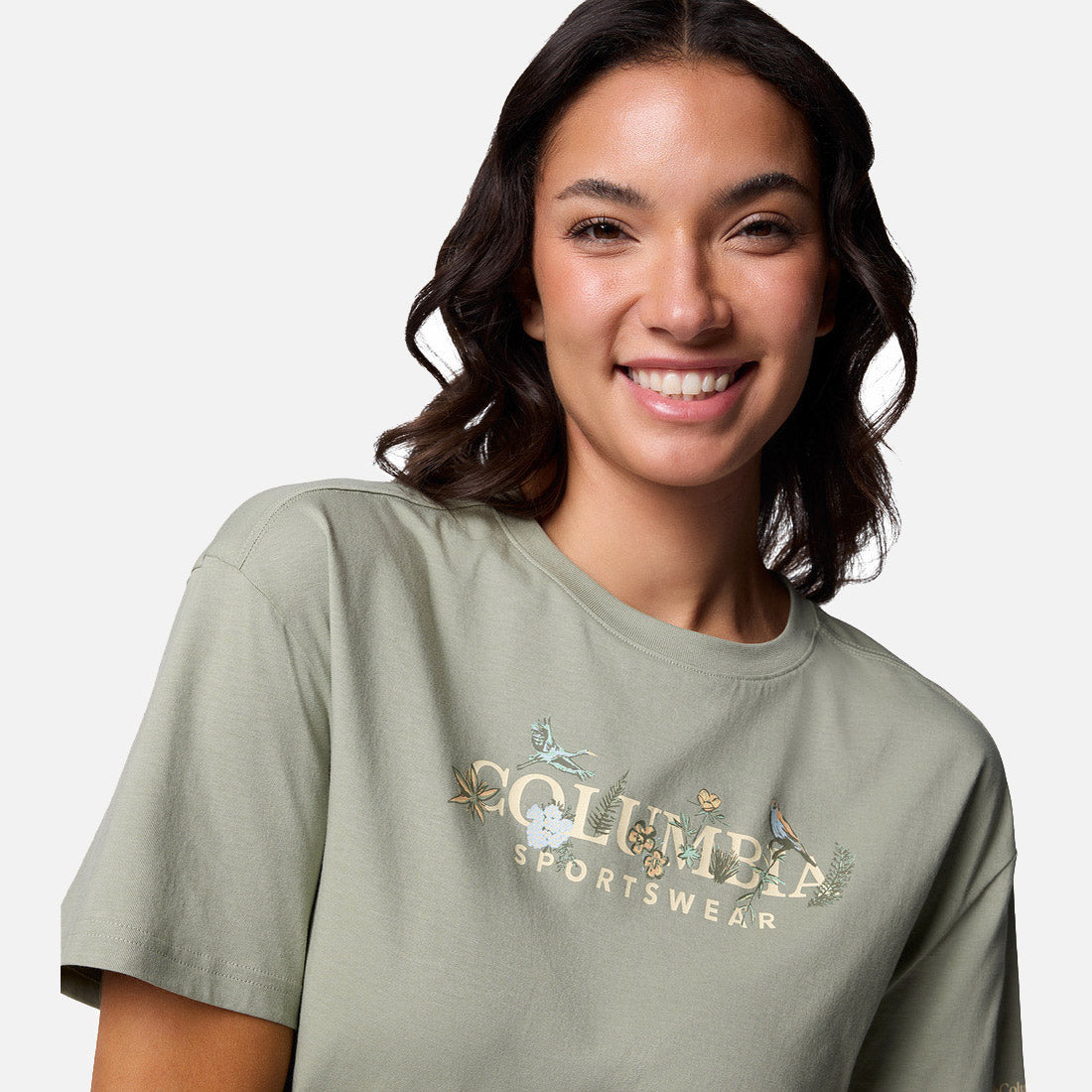 Rolling Bend Graphic Relaxed Crop Short Sleeve Shirt