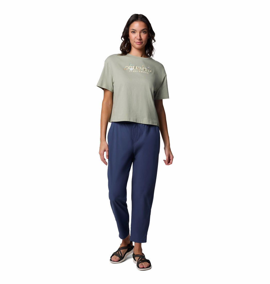 Rolling Bend Graphic Relaxed Crop Short Sleeve Shirt