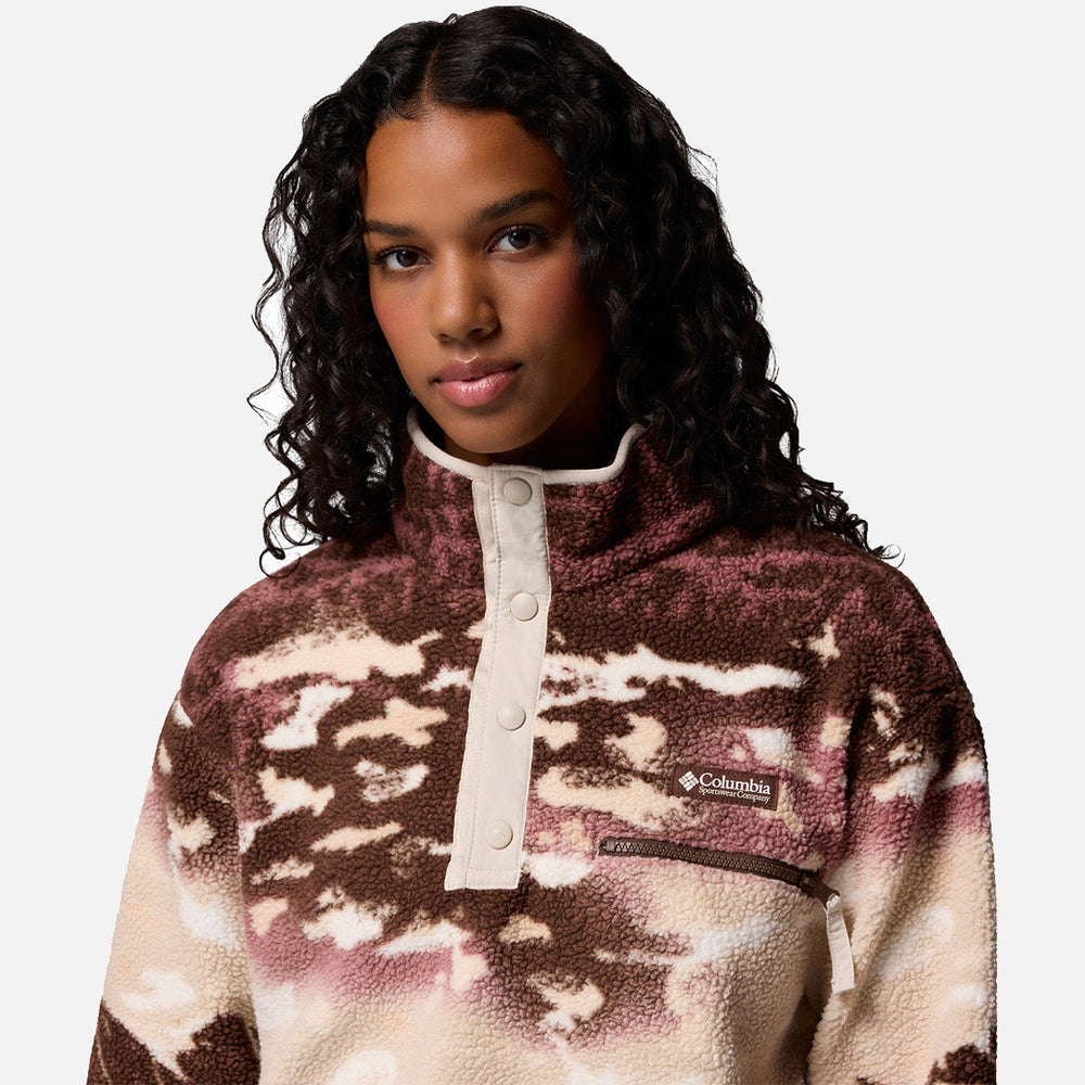 Helvetia II Print Cropped Half Snap