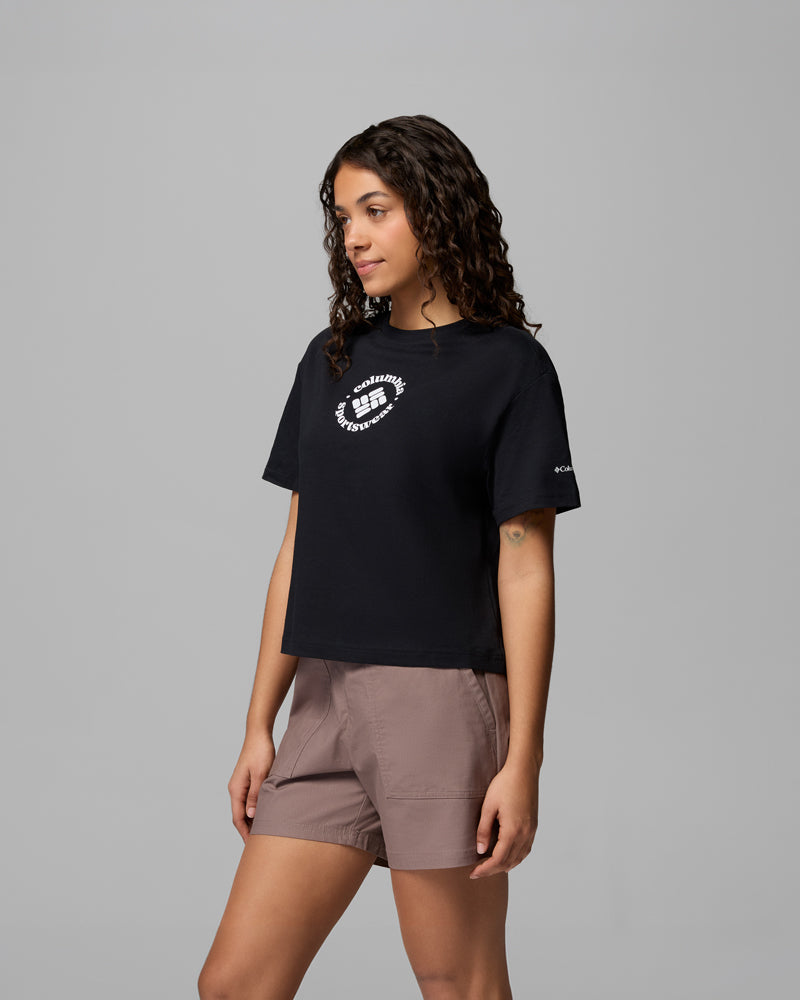 Graphic Relaxed Crop Short Sleeve Shirt