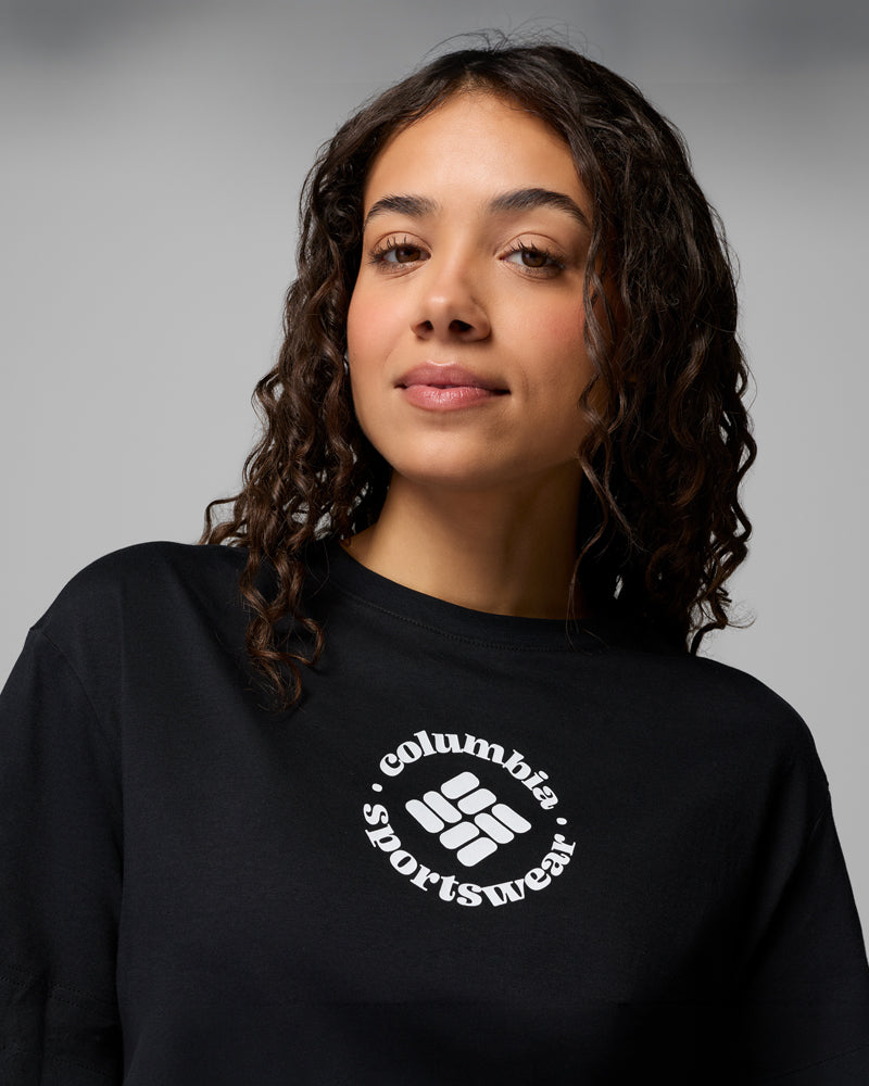 Graphic Relaxed Crop Short Sleeve Shirt