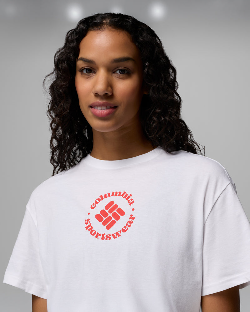 Graphic Relaxed Crop Short Sleeve Shirt