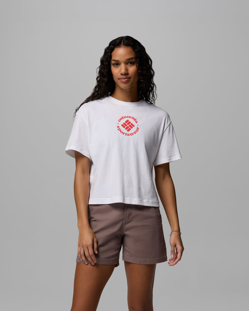 Graphic Relaxed Crop Short Sleeve Shirt