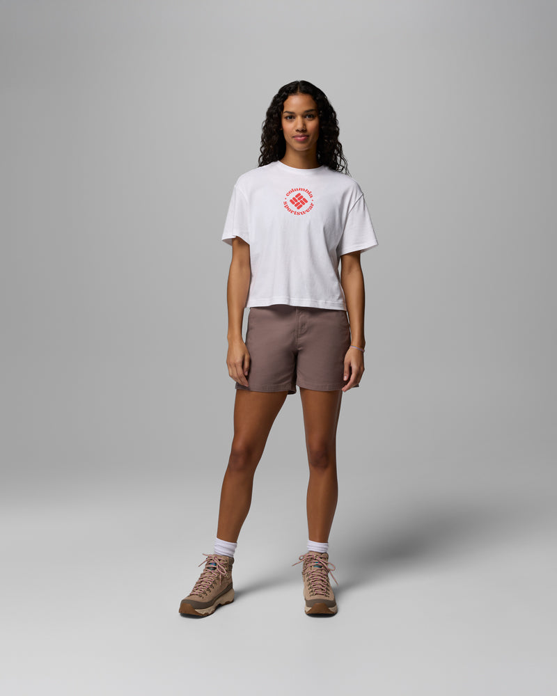 Graphic Relaxed Crop Short Sleeve Shirt