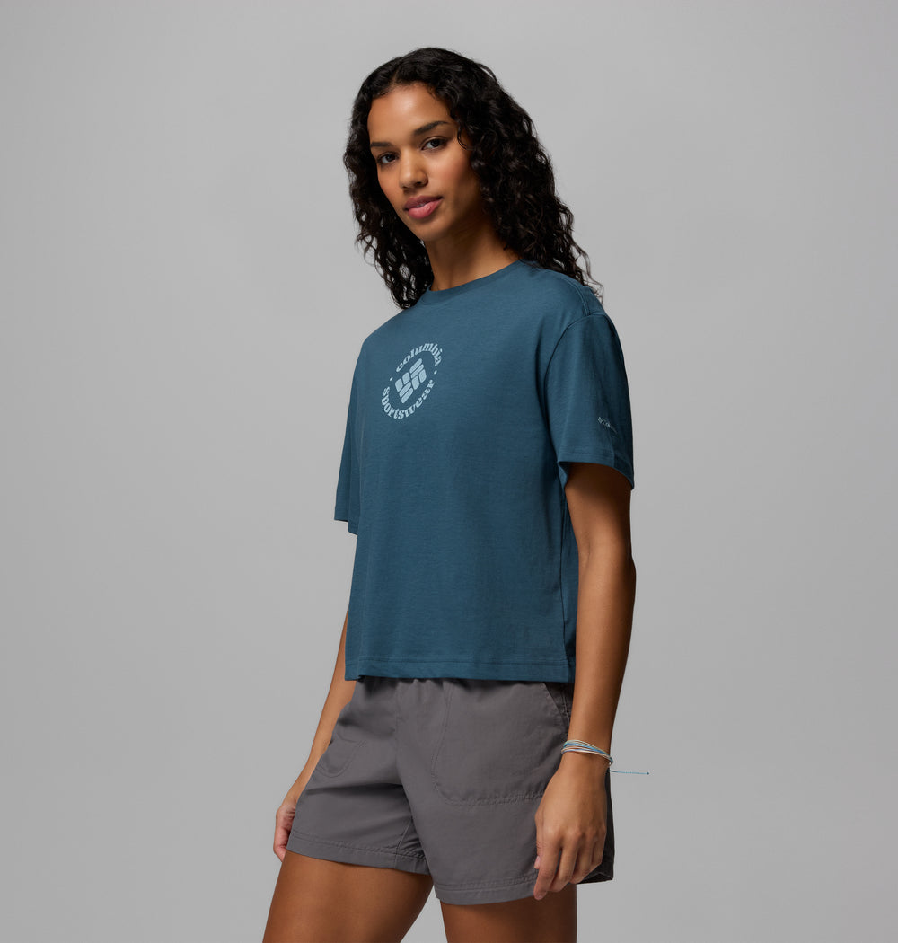 Graphic Relaxed Crop Short Sleeve Shirt
